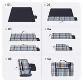 Sekey XXL Picknickdecke 200x200 cm – Waschbare & Schmutzabweisende Camping- und Stranddecke, Faltbar & Bequem für Outdoor, Park & Wiese